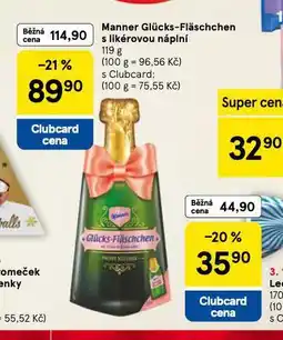 Tesco Manner glücks-fläschen s likérovou náplní nabídka