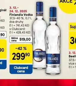 Tesco Finlandia vodka nabídka