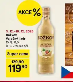 Tesco Božkov vaječný likér nabídka