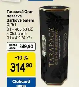 Tesco Tarapacá gran reserva dárkové balení nabídka