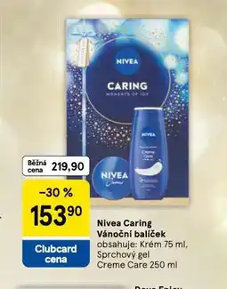 Tesco Nivea caring vánoční balíček nabídka
