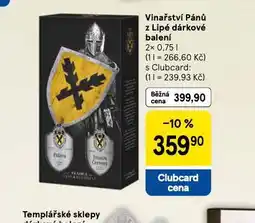 Tesco Vinařství pánů z lipé dárkové balení nabídka