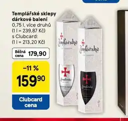 Tesco Templářské sklepy dárkové balení nabídka