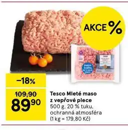 Tesco Mleté maso z vepřové plece nabídka
