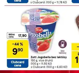 Tesco Zott jogobella bez laktózy nabídka