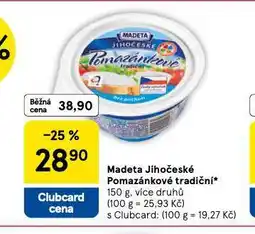 Tesco Madeta jihočeské pomazánkové tradiční nabídka