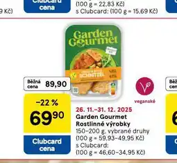 Tesco Garden gourmet rostlinné výribky nabídka