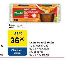 Tesco Knorr bohatý bujón nabídka