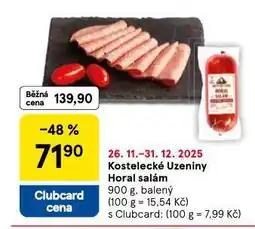 Tesco Horal salám nabídka