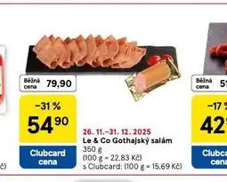 Tesco Gothajský salám nabídka