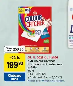 Tesco K2r colour catcher ubrousky proto zbarvení prádla nabídka