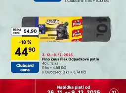 Tesco Fino zeus flex odpadkové pytle nabídka
