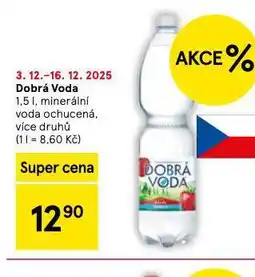 Tesco Dobrá voda ochucená nabídka