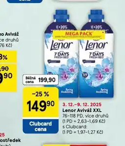 Tesco Lenor aviváž xxl nabídka