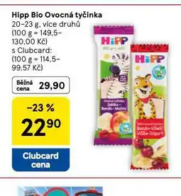 Tesco Hipp bio ovocná tyčinka nabídka