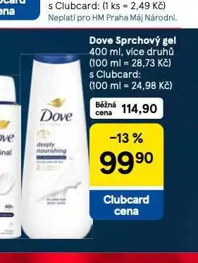 Tesco Dove sprchový gel nabídka