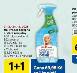 Tesco Mr. proper sprej na čištění koupelny nabídka
