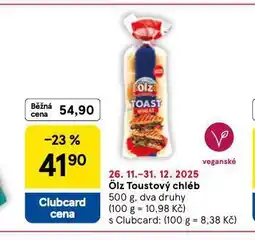 Tesco Ölz toustový chléb nabídka