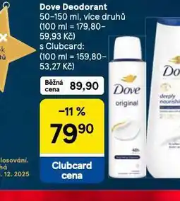 Tesco Dove deodorant nabídka