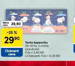 Tesco Tento kapesníky nabídka