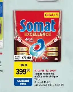 Tesco Somat kapsle do myčky nabídka