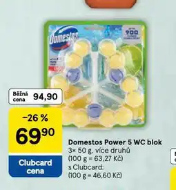 Tesco Dometsos power 5 wc blok nabídka