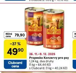 Tesco Propesko konzerva pro psy nabídka