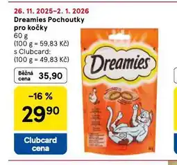 Tesco Dreamies pochoutky pro kočky nabídka