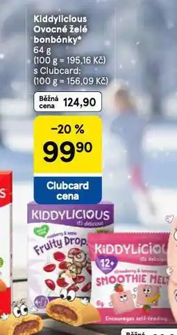 Tesco Kiddylicious ovocné želé bonbóny nabídka