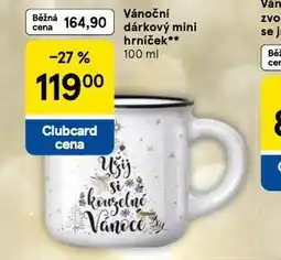 Tesco Vánoční dárkový mini hrníček nabídka