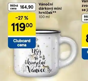 Tesco Vánoční dárkový mini hrníček nabídka