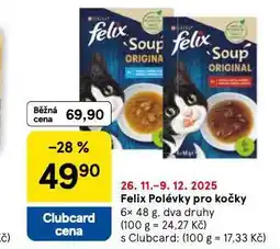 Tesco Felix polévky pro kočky nabídka