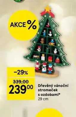 Tesco Dřevěný vánoční stromeček s ozdobami nabídka