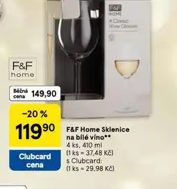 Tesco Sklenice ena bílé víno nabídka