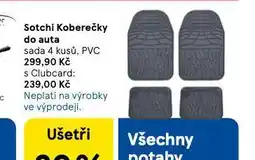 Tesco Sotchi koberečeky do auta nabídka