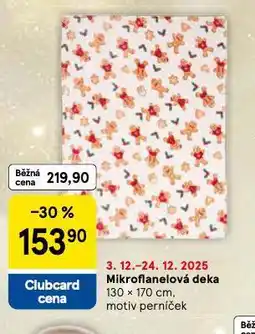 Tesco Mikroflanelová deka nabídka