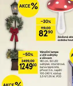 Tesco Vánoční lampa s led světýlky a věncem nabídka