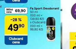 Tesco Fa sport deodorant nabídka