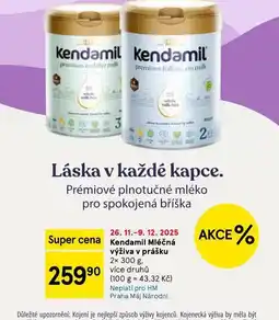 Tesco Kendamil mléčná výživa v prášku nabídka