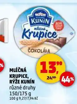 Penny Market Kunín mléčná rýže nabídka