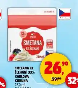 Penny Market Smetana ke šlehání nabídka