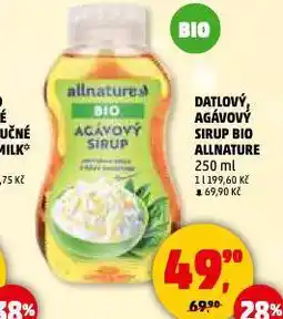 Penny Market Agávový sirup bio allnature nabídka