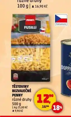 Penny Market Bezvaječné těstoviny nabídka