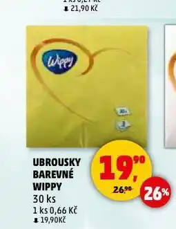 Penny Market Wippy barevné ubrousky nabídka