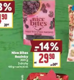 Billa Nice bites rozinky nabídka