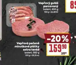 Billa Vepřová pečeně minutkové plátky extra tenké nabídka