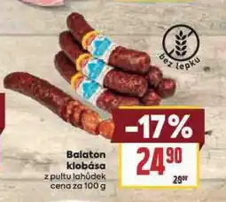 Billa Balaton klobása nabídka