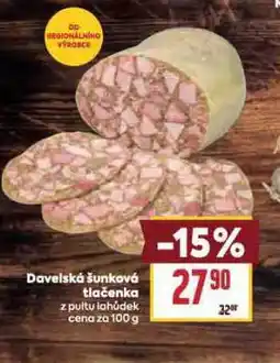 Billa Davelská šunková tlačenka nabídka