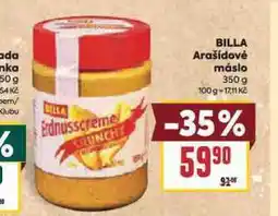 Billa Billa arašídové máslo nabídka