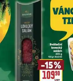 Billa Sváteční lovecký salám nabídka